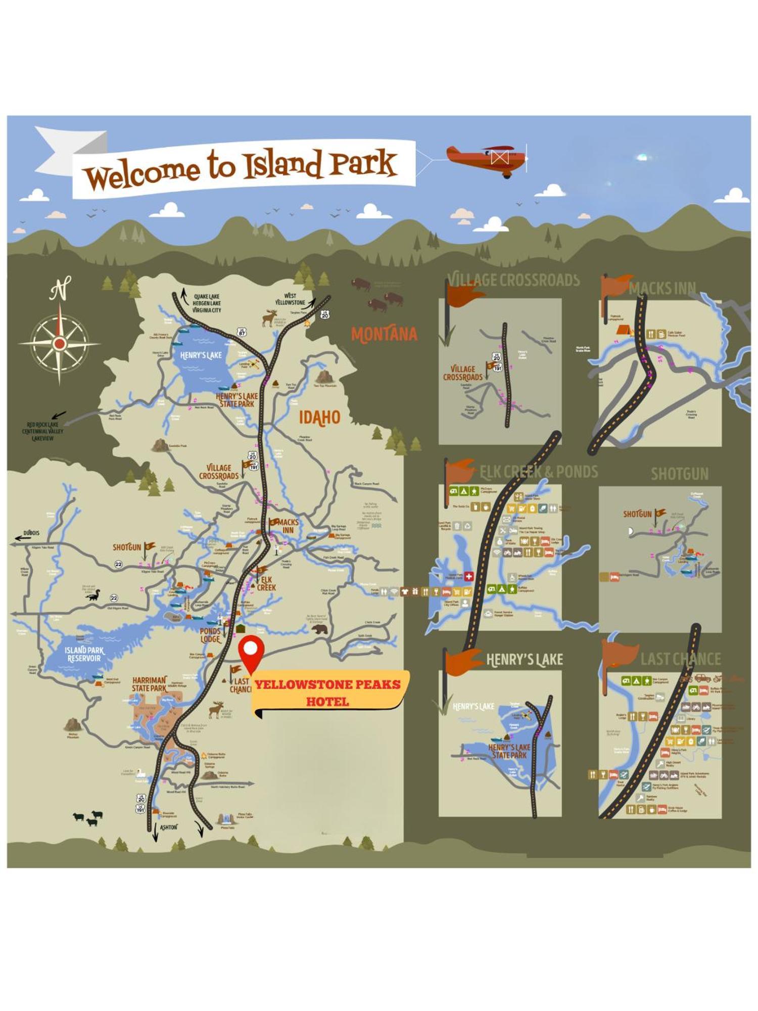 Yellowstone Peaks Hotel Island Park Bagian luar foto